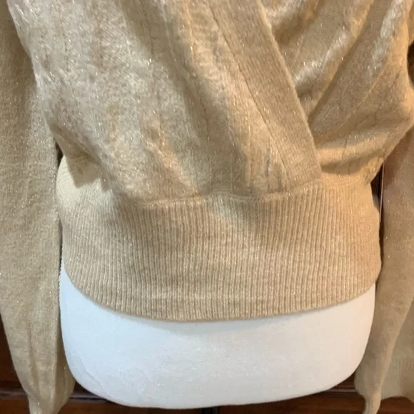 🔥NWT - V-Neck Faux Wrap sweater with sparkle - Picture 8 of 8